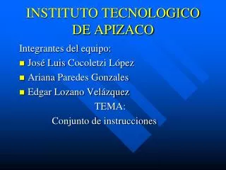 instituto tecnologico de apizaco