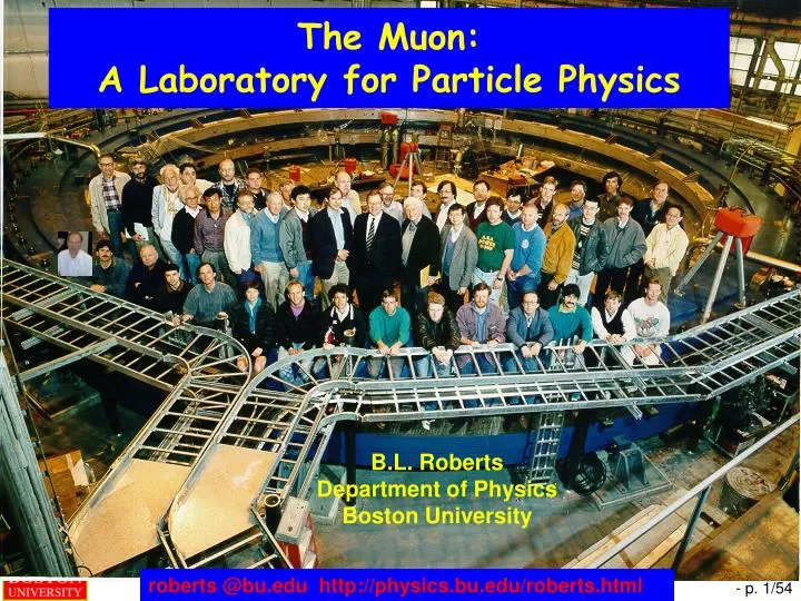the muon a laboratory for particle physics