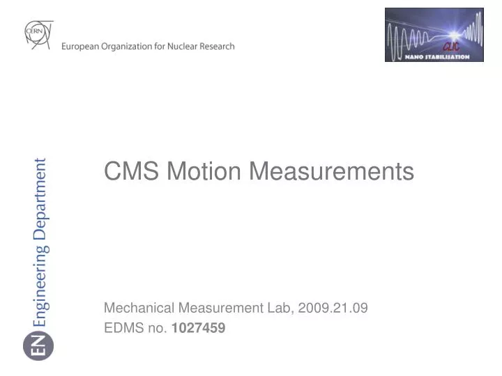 cms motion measurements