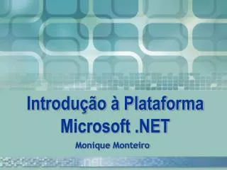 introdu o plataforma microsoft net