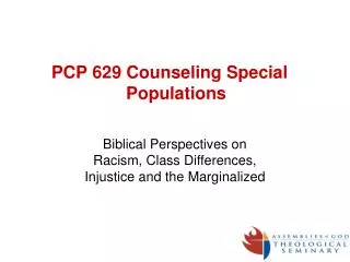 PCP 629 Counseling Special Populations