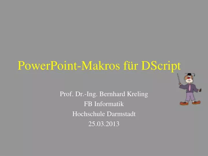 powerpoint makros f r dscript