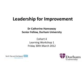 Leadership for Improvement