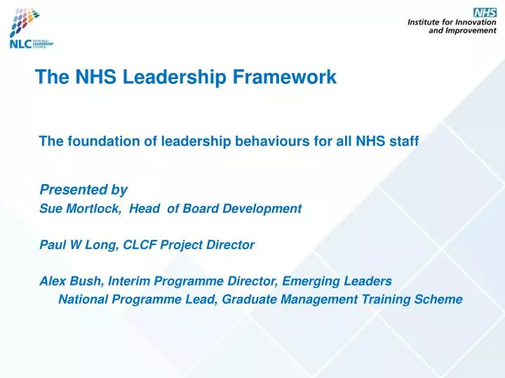 the nhs leadership framework