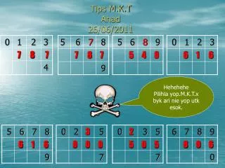 tips m k t ahad 26 06 2011
