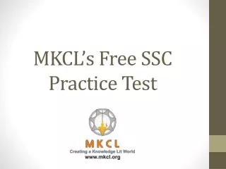 MKCL’s Free SSC Practice Test