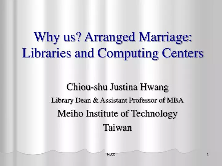 why us arranged marriage libraries and computing centers