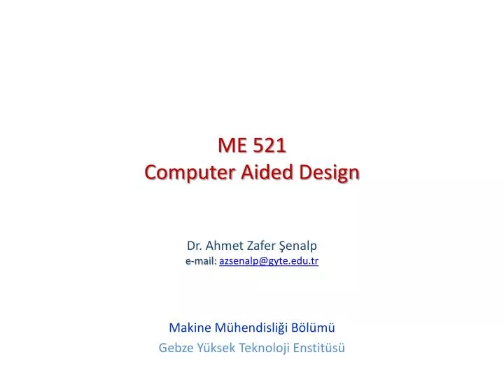 me 521 computer aided design