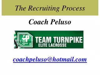 The Recruiting Process