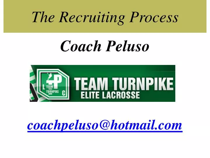 the recruiting process