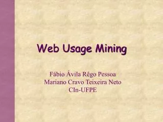 web usage mining