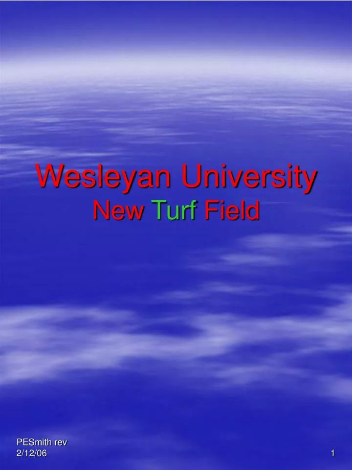 wesleyan university new turf field