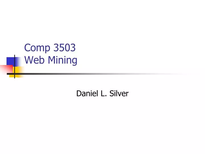 comp 3503 web mining
