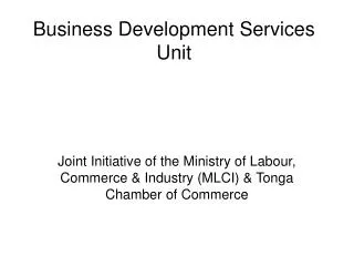 Business Development Services Unit