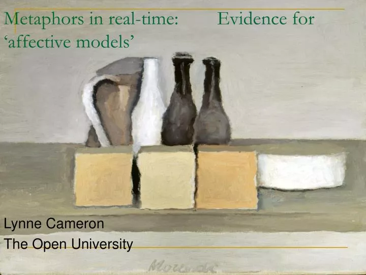 metaphors in real time evidence for affective models