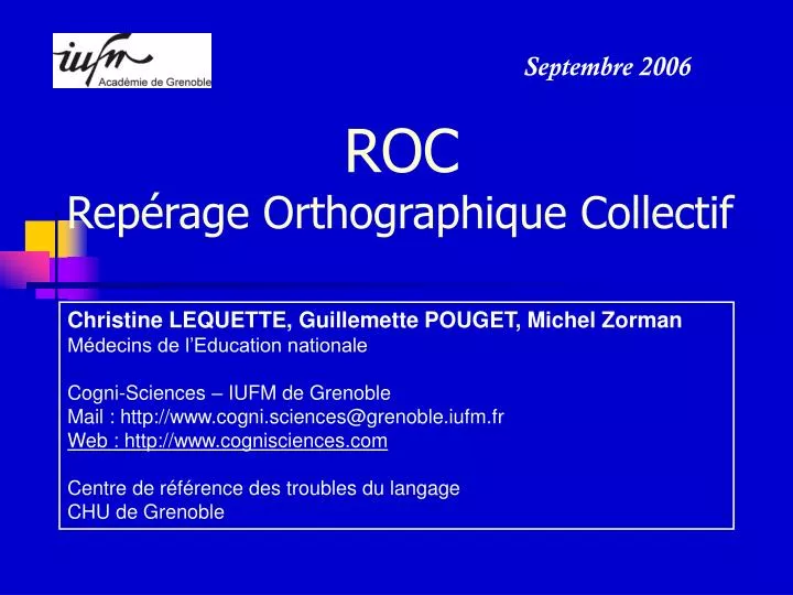 roc rep rage orthographique collectif
