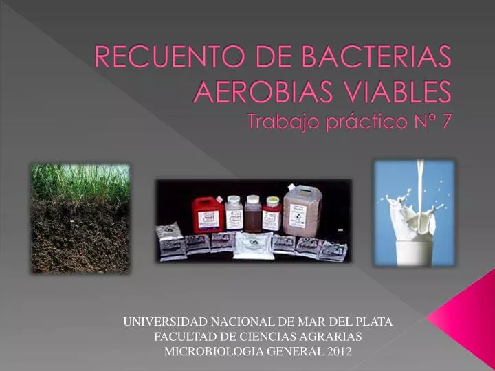 recuento de bacterias aerobias viables trabajo pr ctico n 7