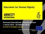 Education for Human Dignity - slide 1