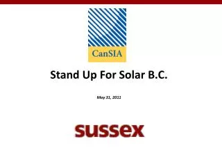 Stand Up For Solar B.C. May 31, 2011