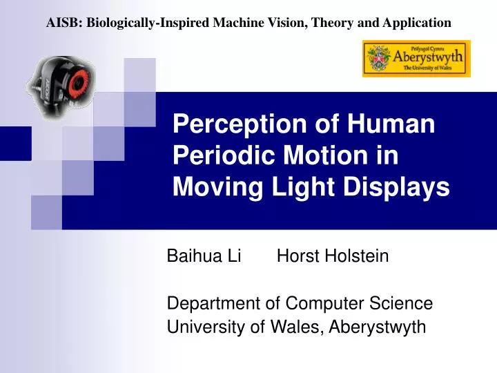 perception of human periodic motion in moving light displays