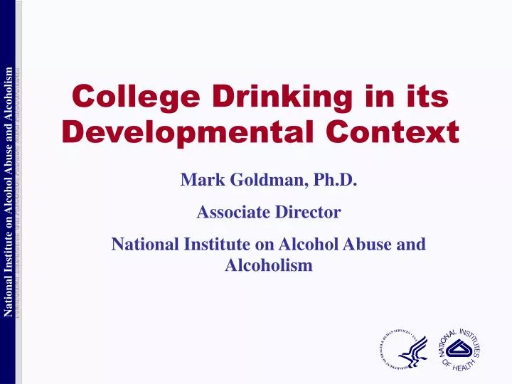 college drinking in its developmental context