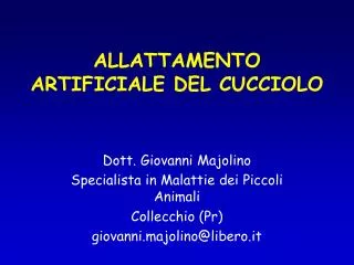 allattamento artificiale del cucciolo