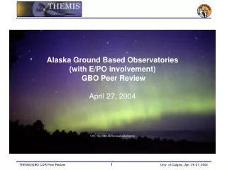 Alaska GBO overview