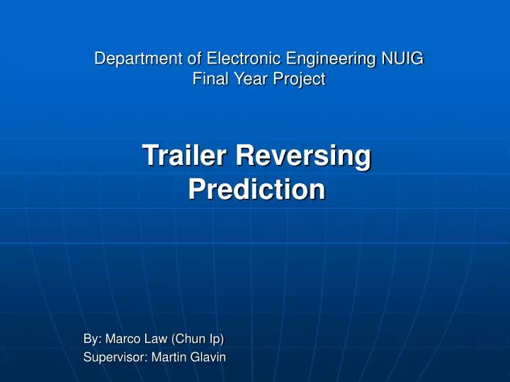 department of electronic engineering nuig final year project