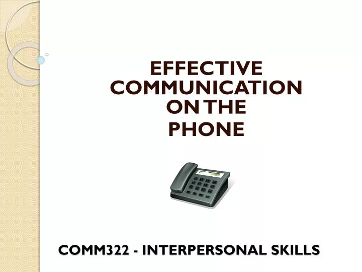 comm322 interpersonal skills
