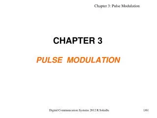CHAPTER 3 PULSE MODULATION