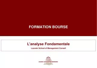 formation bourse