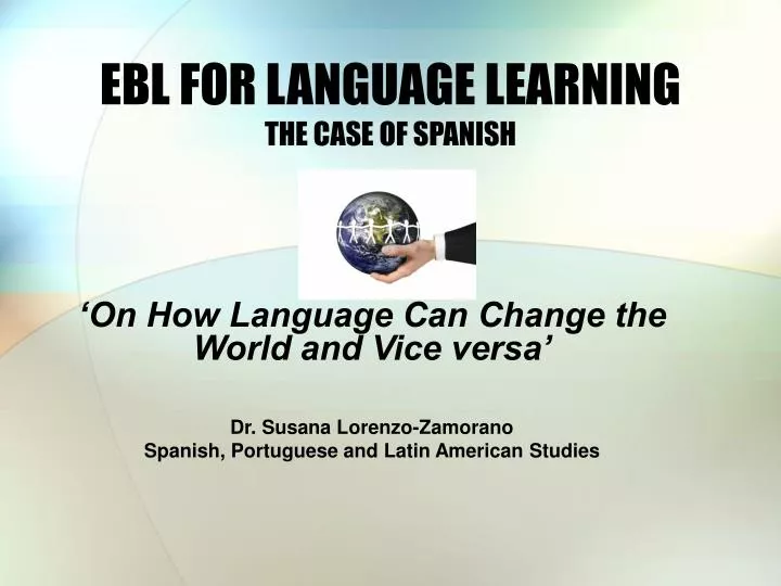 ebl for language learning the case of spanish