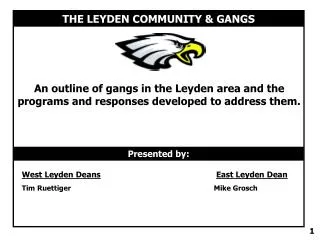 THE LEYDEN COMMUNITY &amp; GANGS