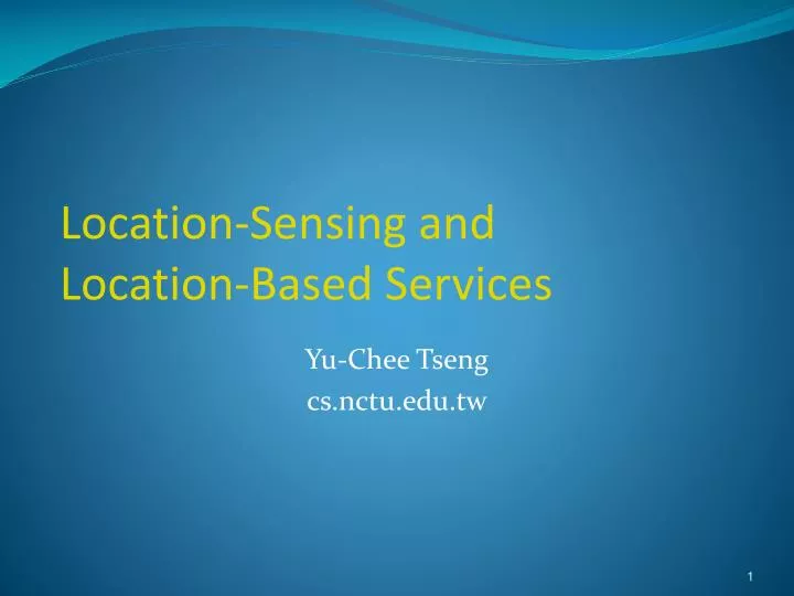 location sensing and location based services
