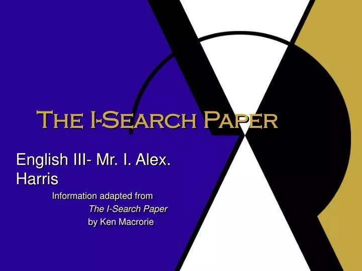 the i search paper