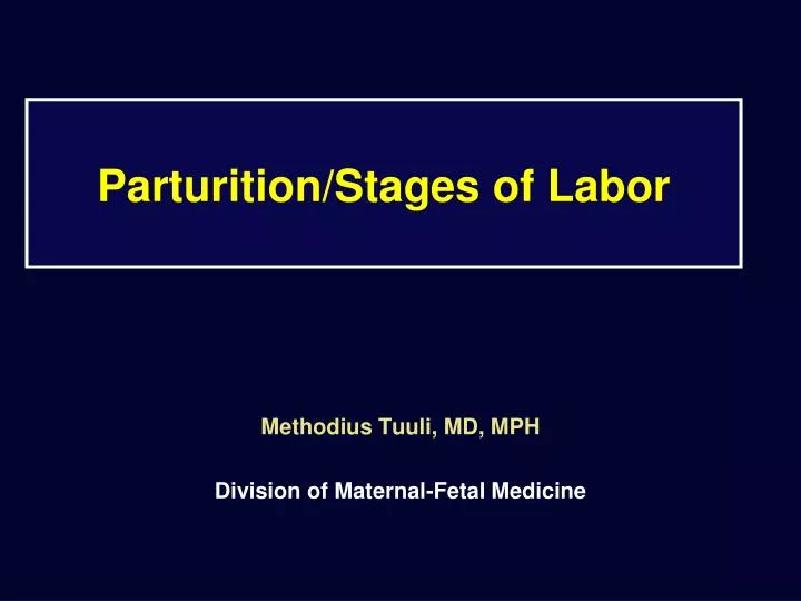 parturition stages of labor