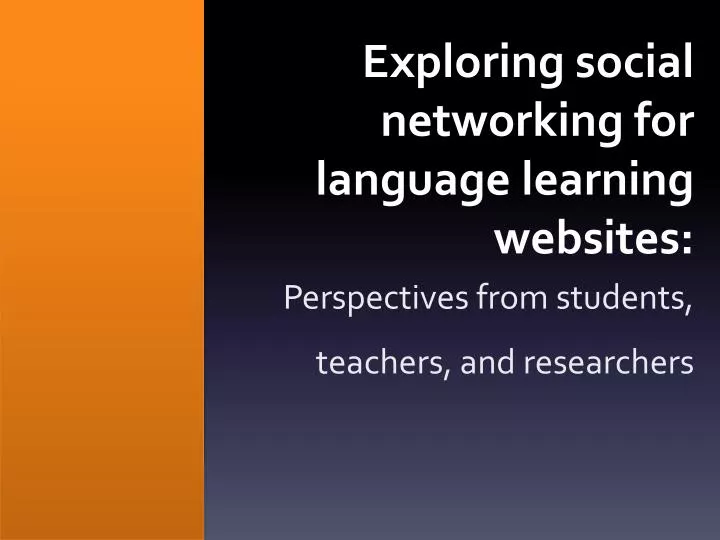 exploring social networking for language learning websites