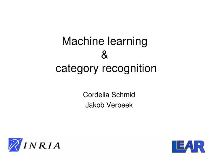 machine learning category recognition
