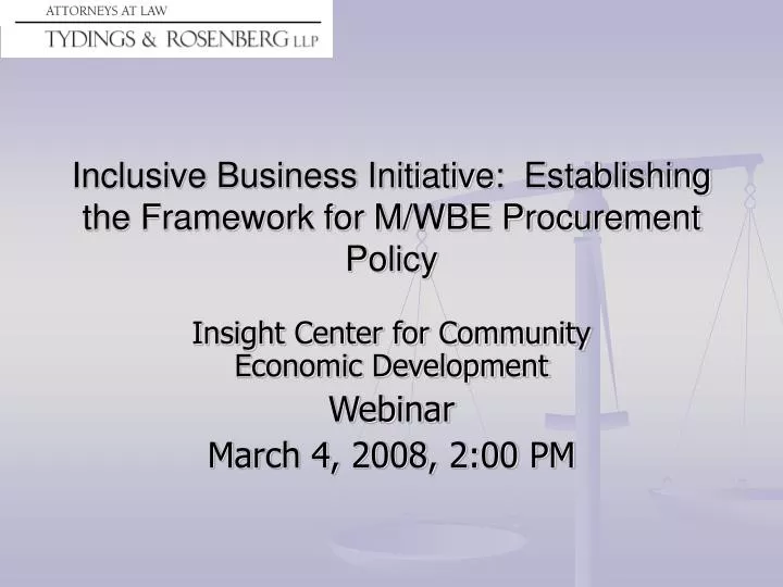 inclusive business initiative establishing the framework for m wbe procurement policy