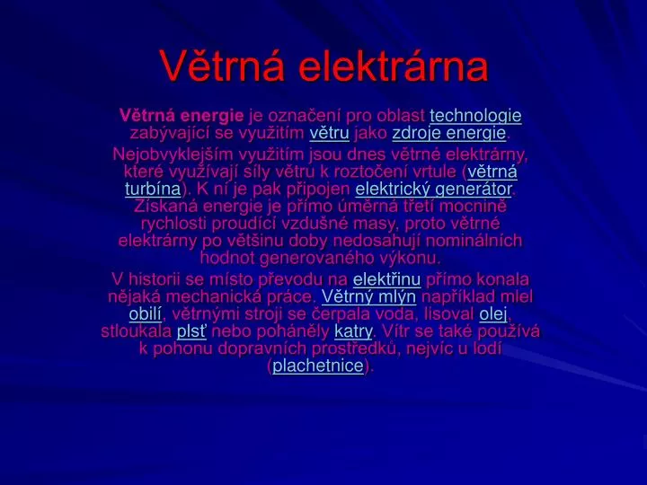 v trn elektr rna