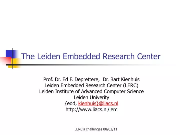 the leiden embedded research center