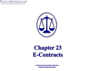 Chapter 23 E-Contracts