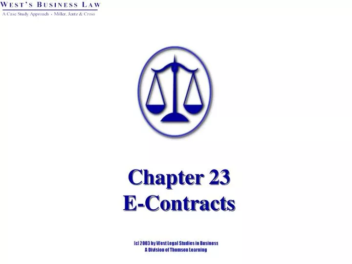 chapter 23 e contracts