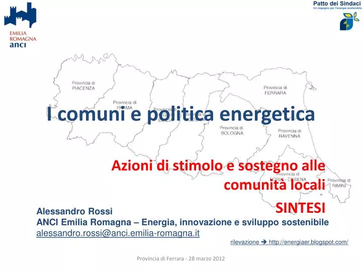 i comuni e politica energetica