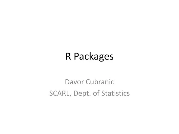 r packages
