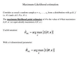 Maximum-Likelihood estimation