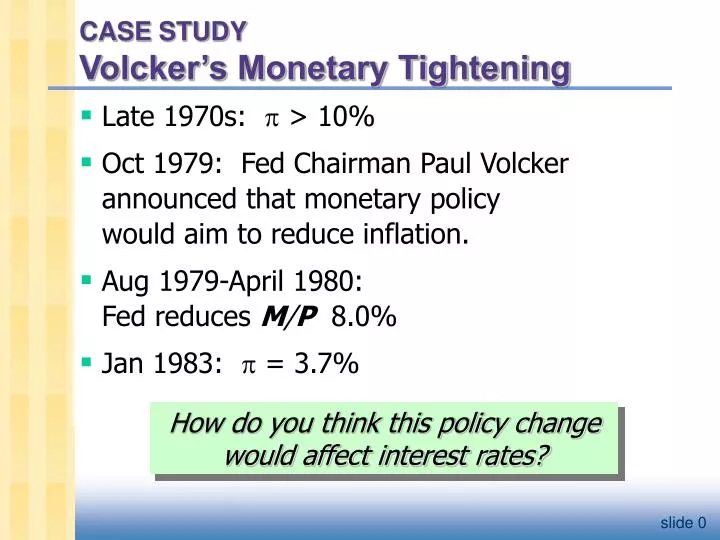 case study volcker s monetary tightening