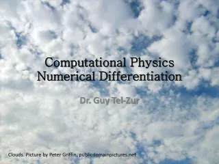 Computational Physics Numerical Differentiation
