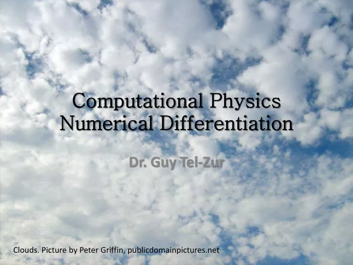 computational physics numerical differentiation