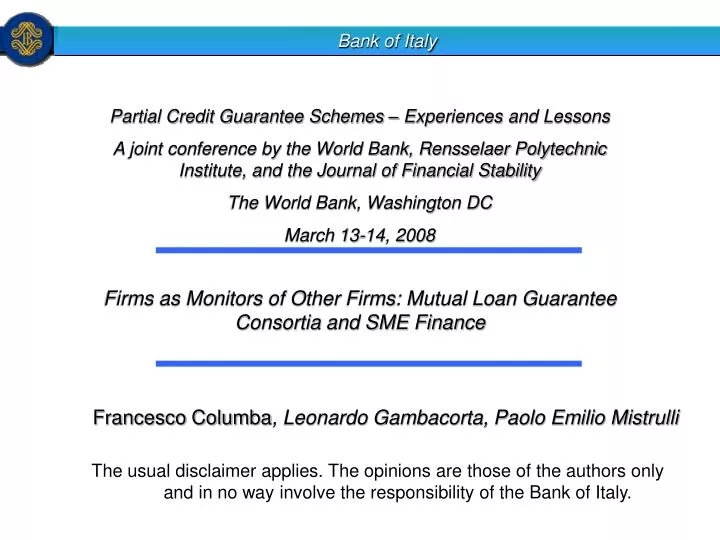 firms as monitors of other firms mutual loan guarantee consortia and sme finance